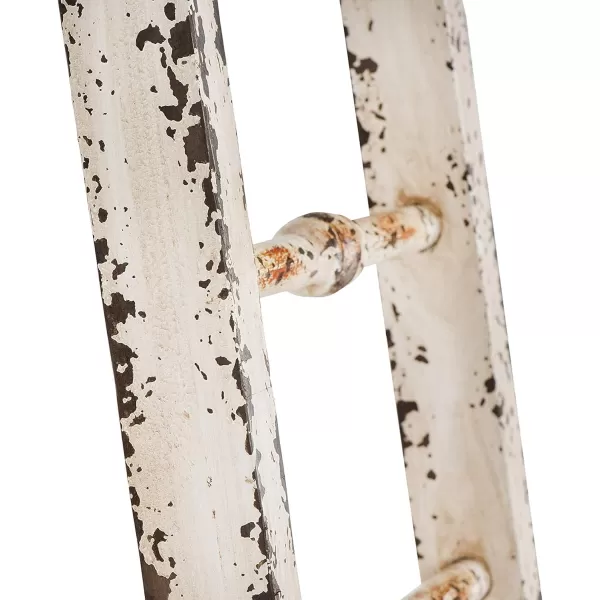 Decorative Wood LadderDistressed White