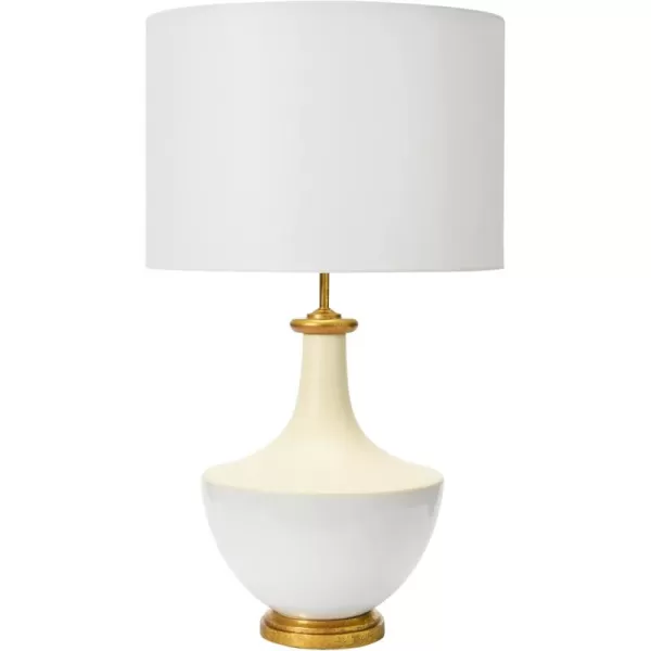 Ceramic Table Lamp with Linen Shade Cream