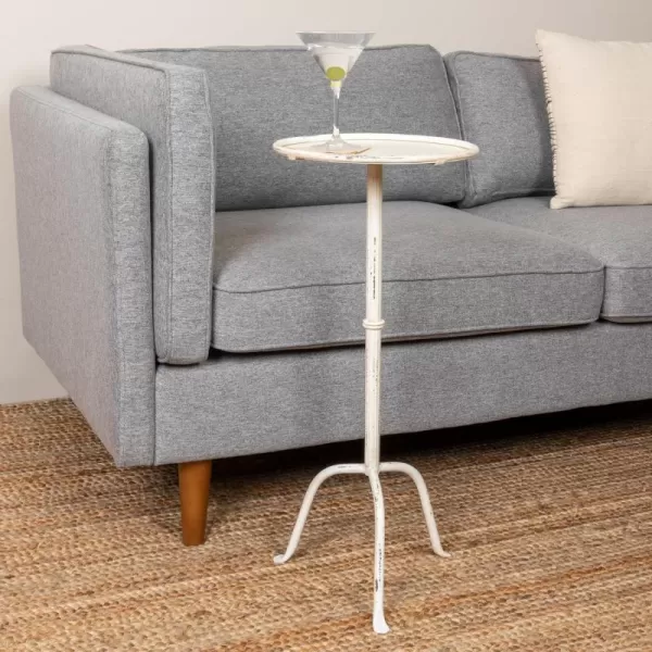 Creative CoOp Metal Martini TableAntique White
