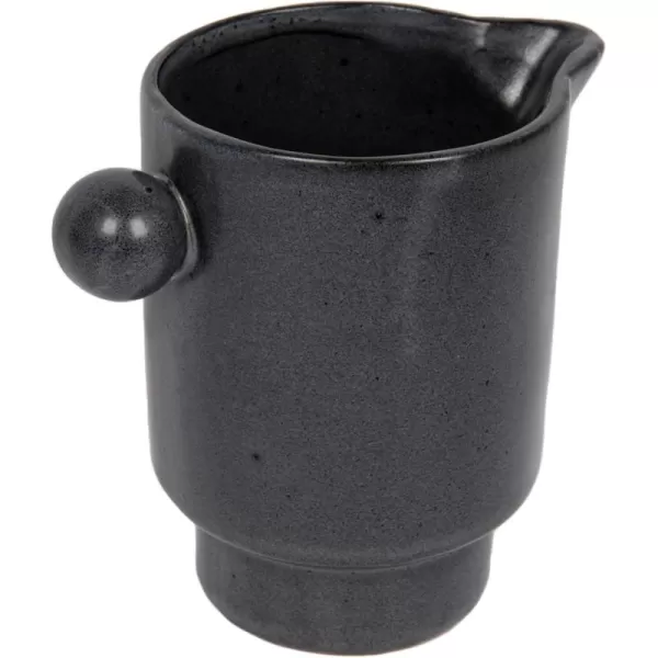 Creative CoOp Modern Small Stoneware Pitcher or Vase Putty Brown  24 ozCharcoal Grey