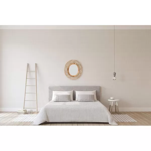 Creative CoOp Oval Woven Bamboo Wall Mirror