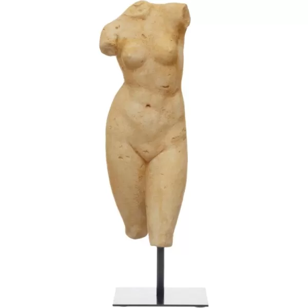 Creative CoOp Plaster Finish Resin Female Body Figure on Metal StandPlaster Finish