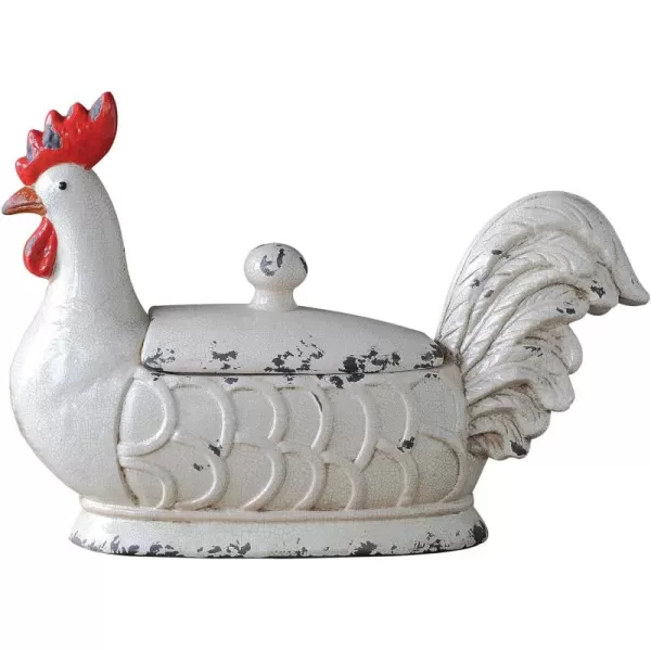 Creative CoOp Rooster Container with Lid