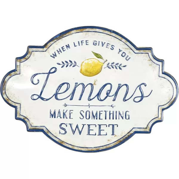 Creative CoOp When Life Gives You Lemons Make Something Sweet Metal Wall Dcor