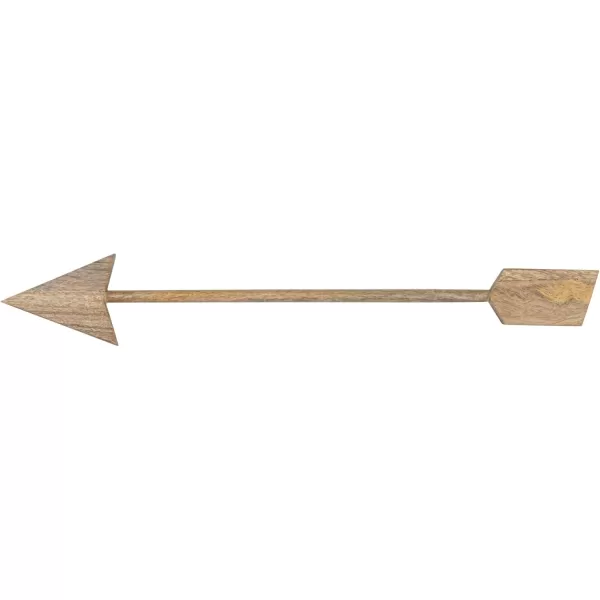 Creative CoOp 20 Inches Carved Mango Wood Arrow Wall Natural Accent Decor