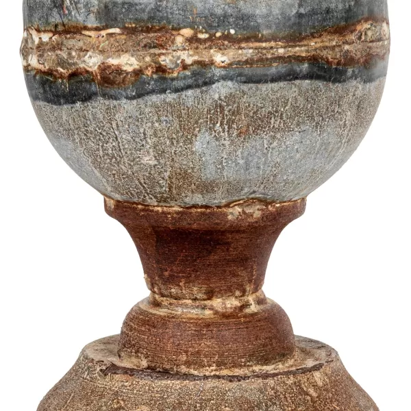 Creative CoOp 25 Inches Metal Finial Spindle Dcor Distressed Zinc Finish Accent Decor