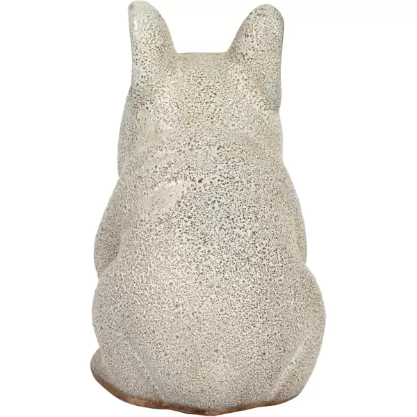Creative CoOp 625 Inches TerraCotta French Bulldog Figurine White Accent Decor