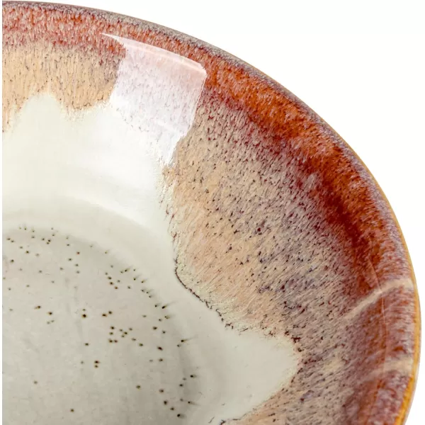 Creative CoOp 75 Inches Stoneware Handle and Reactive Glaze for 5 Inches Pillar Brown Candle Holder