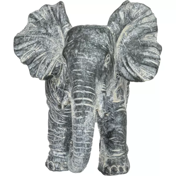 Creative CoOp 775 Inches Resin Elephant Figurine Distressed Grey Accent Decor Gray
