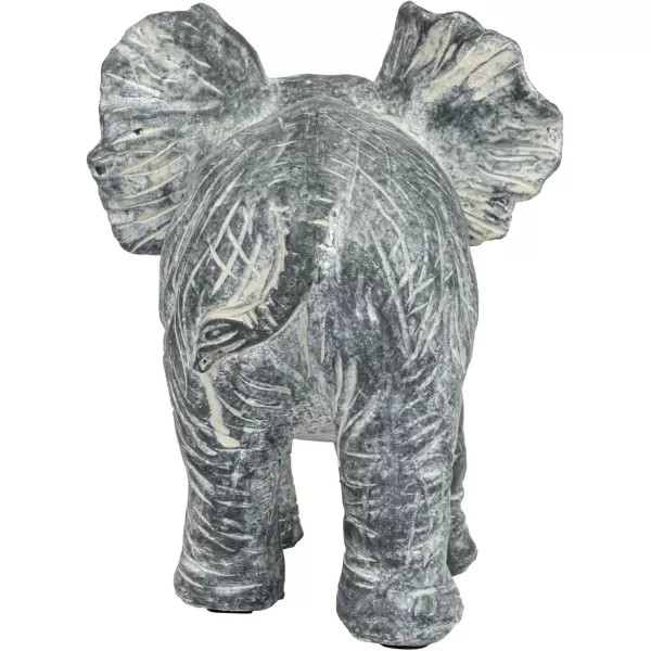 Creative CoOp 775 Inches Resin Elephant Figurine Distressed Grey Accent Decor Gray