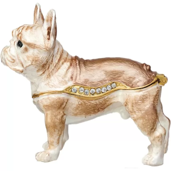Creative CoOp Amber Jeweled Egg Trinket Box AmberFrench Bulldog