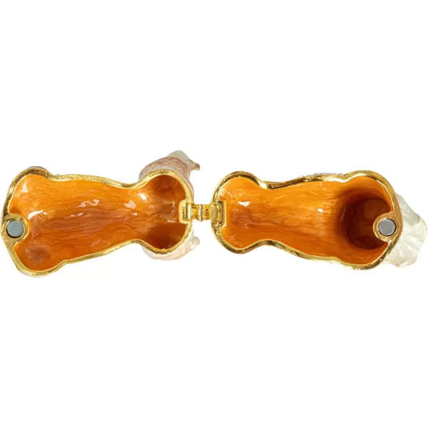 Creative CoOp Amber Jeweled Egg Trinket Box AmberFrench Bulldog