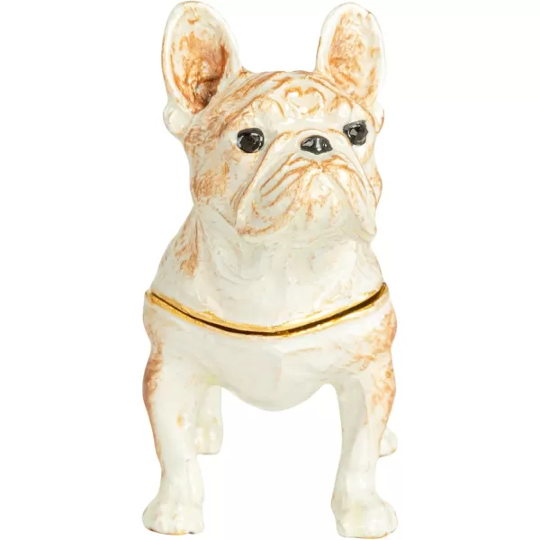 Creative CoOp Amber Jeweled Egg Trinket Box AmberFrench Bulldog