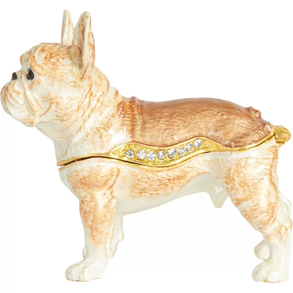 Creative CoOp Amber Jeweled Egg Trinket Box AmberFrench Bulldog