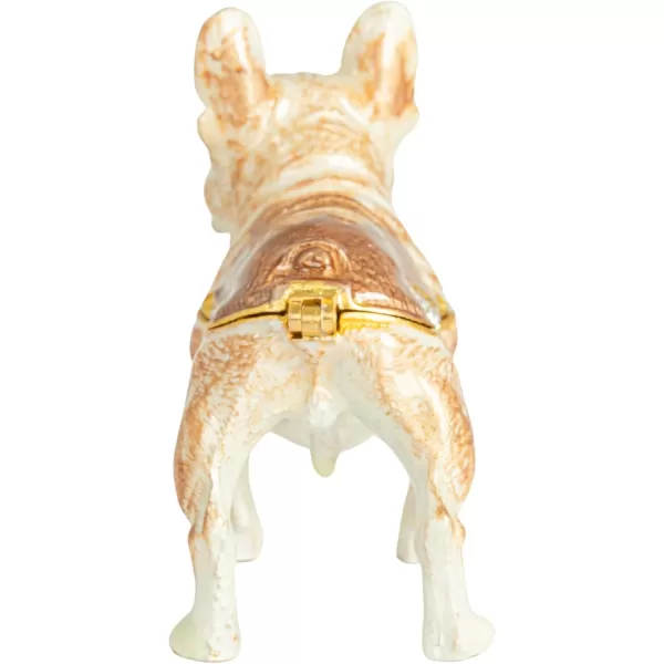 Creative CoOp Amber Jeweled Egg Trinket Box AmberFrench Bulldog