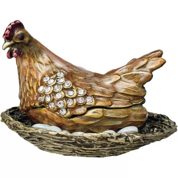 Creative CoOp Amber Jeweled Egg Trinket Box AmberHen