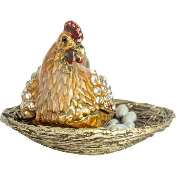 Creative CoOp Amber Jeweled Egg Trinket Box AmberHen