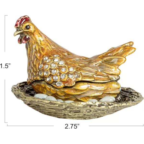 Creative CoOp Amber Jeweled Egg Trinket Box AmberHen