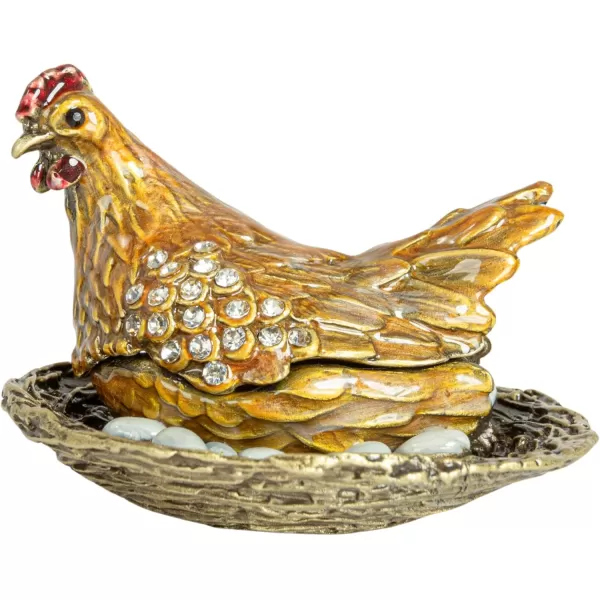 Creative CoOp Amber Jeweled Egg Trinket Box AmberHen
