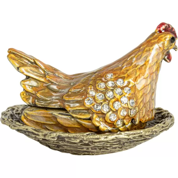Creative CoOp Amber Jeweled Egg Trinket Box AmberHen