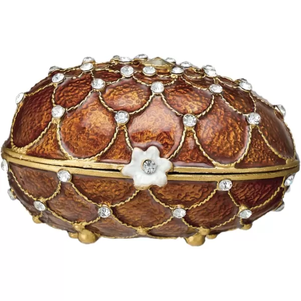 Creative CoOp Amber Jeweled Egg Trinket Box AmberJeweled Egg