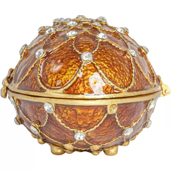 Creative CoOp Amber Jeweled Egg Trinket Box AmberJeweled Egg