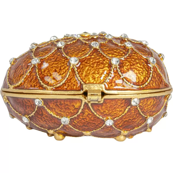 Creative CoOp Amber Jeweled Egg Trinket Box AmberJeweled Egg