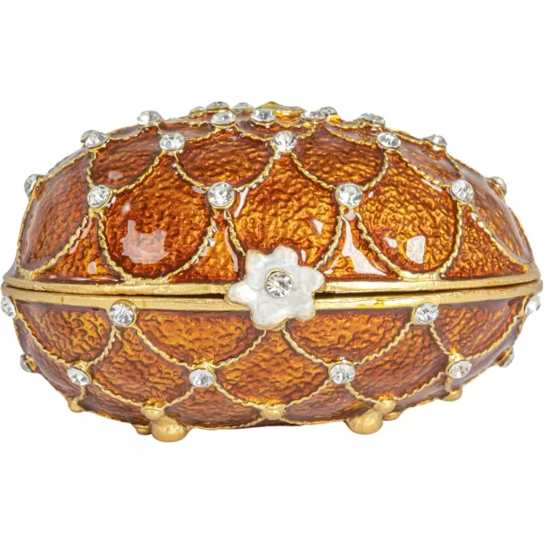 Creative CoOp Amber Jeweled Egg Trinket Box AmberJeweled Egg
