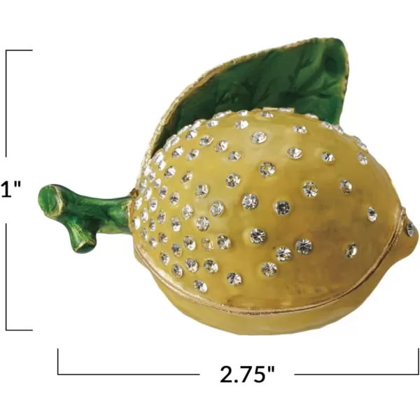 Creative CoOp Amber Jeweled Egg Trinket Box AmberJeweled Lemon