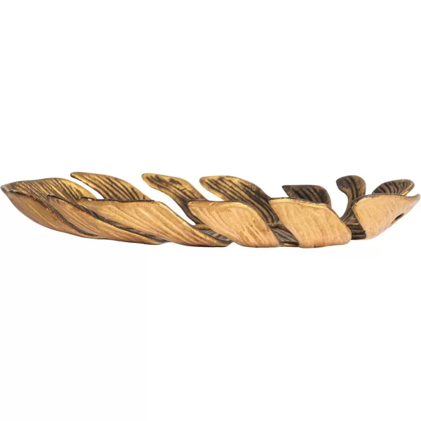Creative CoOp Antique Monstera Leaf Elegance Gold