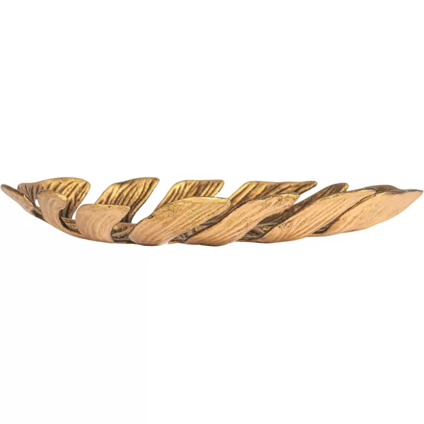 Creative CoOp Antique Monstera Leaf Elegance Gold