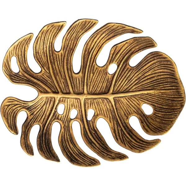 Creative CoOp Antique Monstera Leaf Elegance Gold