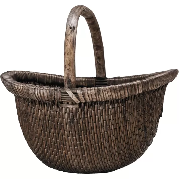 Creative CoOp Antique Woven Wicker Tray Basket BrownBasket