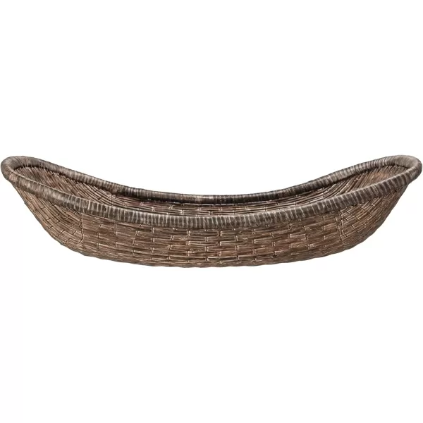 Creative CoOp Antique Woven Wicker Tray Basket BrownTray