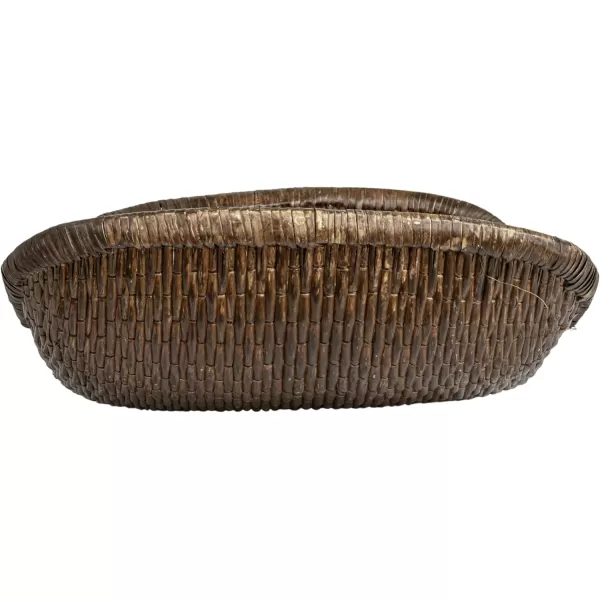 Creative CoOp Antique Woven Wicker Tray Basket BrownTray