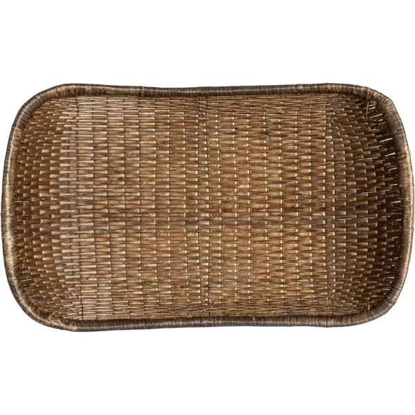 Creative CoOp Antique Woven Wicker Tray Basket BrownTray