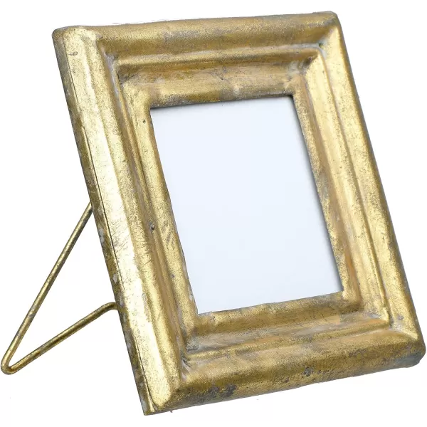 Creative CoOp Antiqued Gold Square Picture Frame Holds 35quot x 35quot Photo