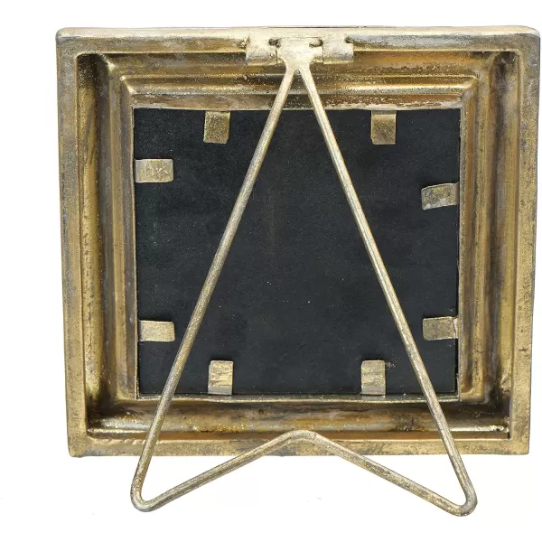 Creative CoOp Antiqued Gold Square Picture Frame Holds 35quot x 35quot Photo