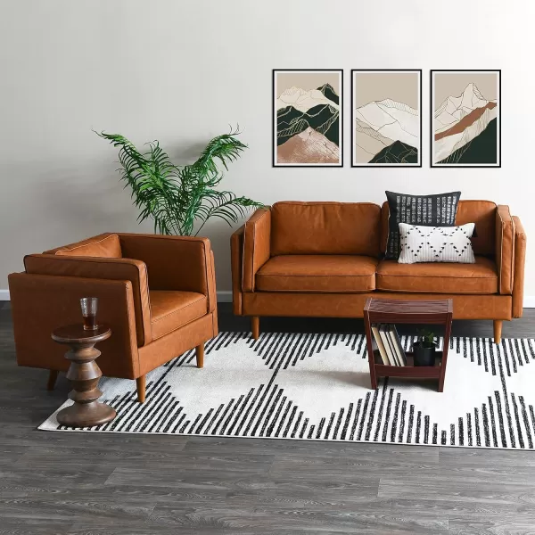 Creative CoOp Atley High Sided Armchair Sofas WheatCognac