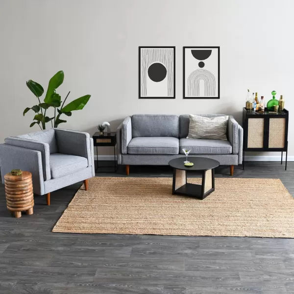 Creative CoOp Atley High Sided Armchair Sofas WheatGrey