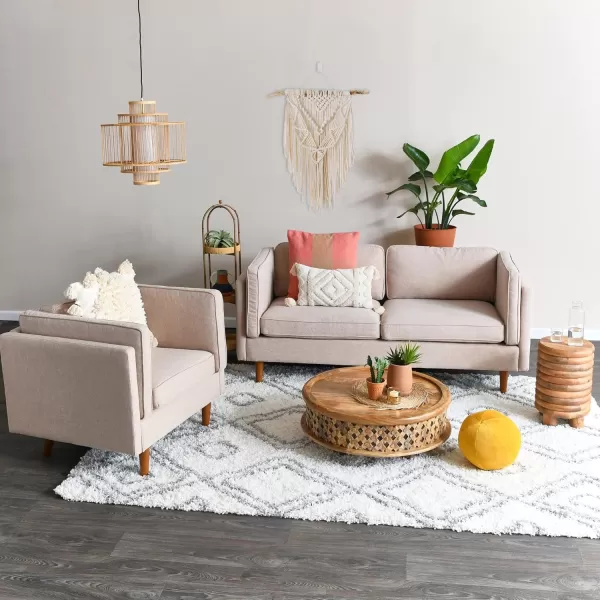 Creative CoOp Atley High Sided Armchair Sofas WheatWheat