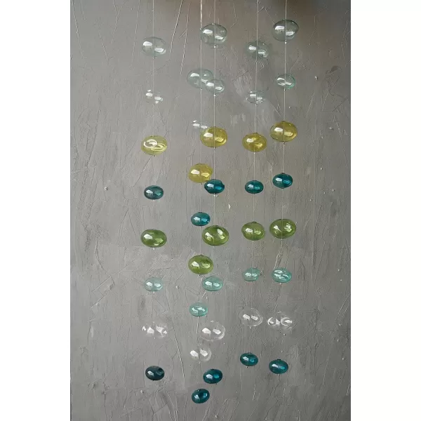 Creative CoOp Azure Bubbles HandBlown Garland BlueBlue  Green