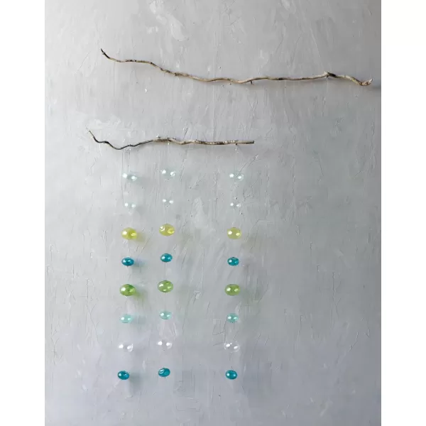 Creative CoOp Azure Bubbles HandBlown Garland BlueBlue  Green