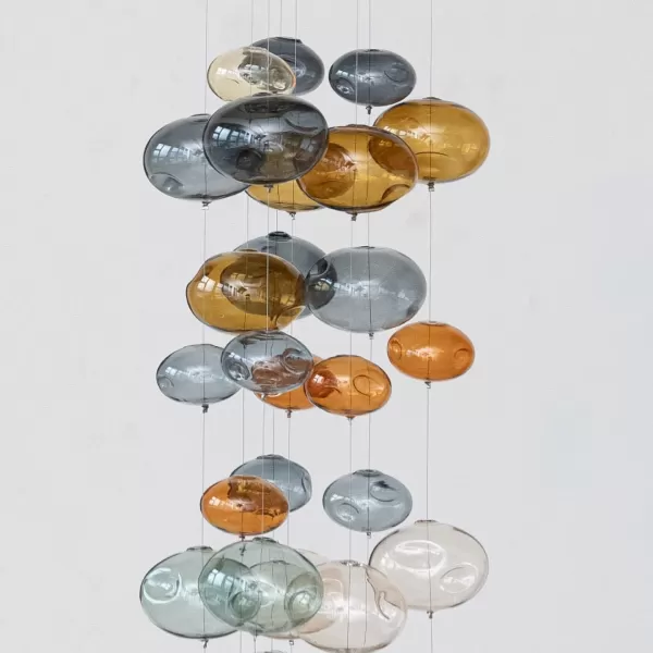 Creative CoOp Azure Bubbles HandBlown Garland BlueBlue