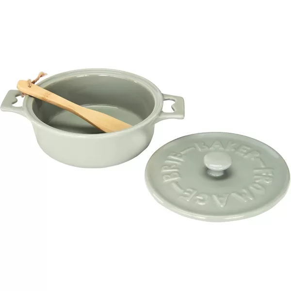 Creative CoOp Brie Bakers with Lids ampamp Wood Spreaders Set of 2 Colors