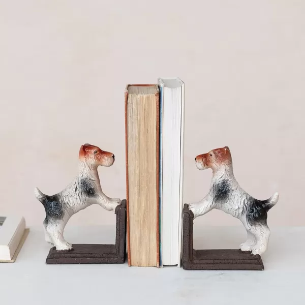 Creative CoOp Cast Metal Jack Russell Terrier Bookends Multicolor