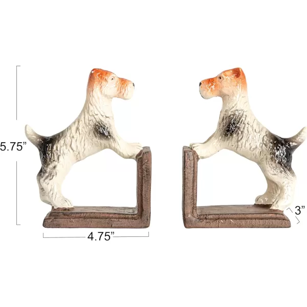 Creative CoOp Cast Metal Jack Russell Terrier Bookends Multicolor