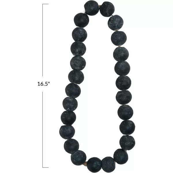 Creative CoOp Cement Bead Garland BlackBlack