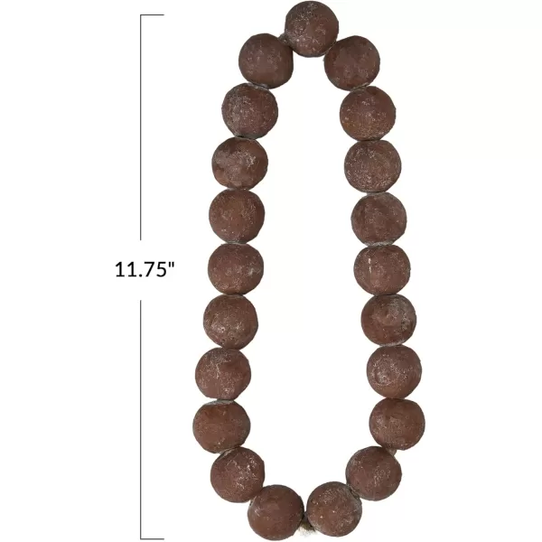 Creative CoOp Cement Bead Garland BlackBrown