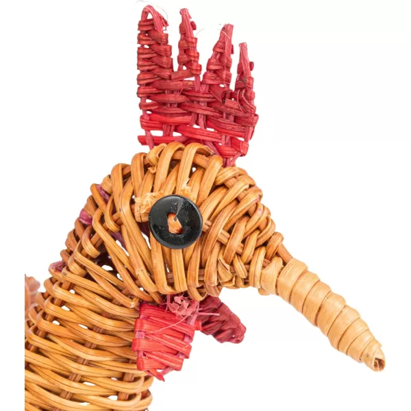 Creative CoOp Charming Fern ChickenShaped Basket Natural